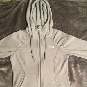 Womens North Face. Womens North Face Extra Small Grey Hooded Zip up Jacket